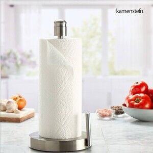 Kamenstein Perfect Tear Freestanding Paper Towel Holder Silver Weighted